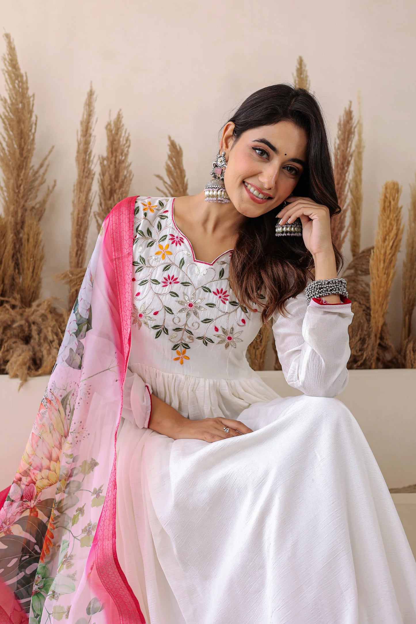 FESTIVAL SPECIAL CHINON GOWN WITH DUPATTA(WD144)