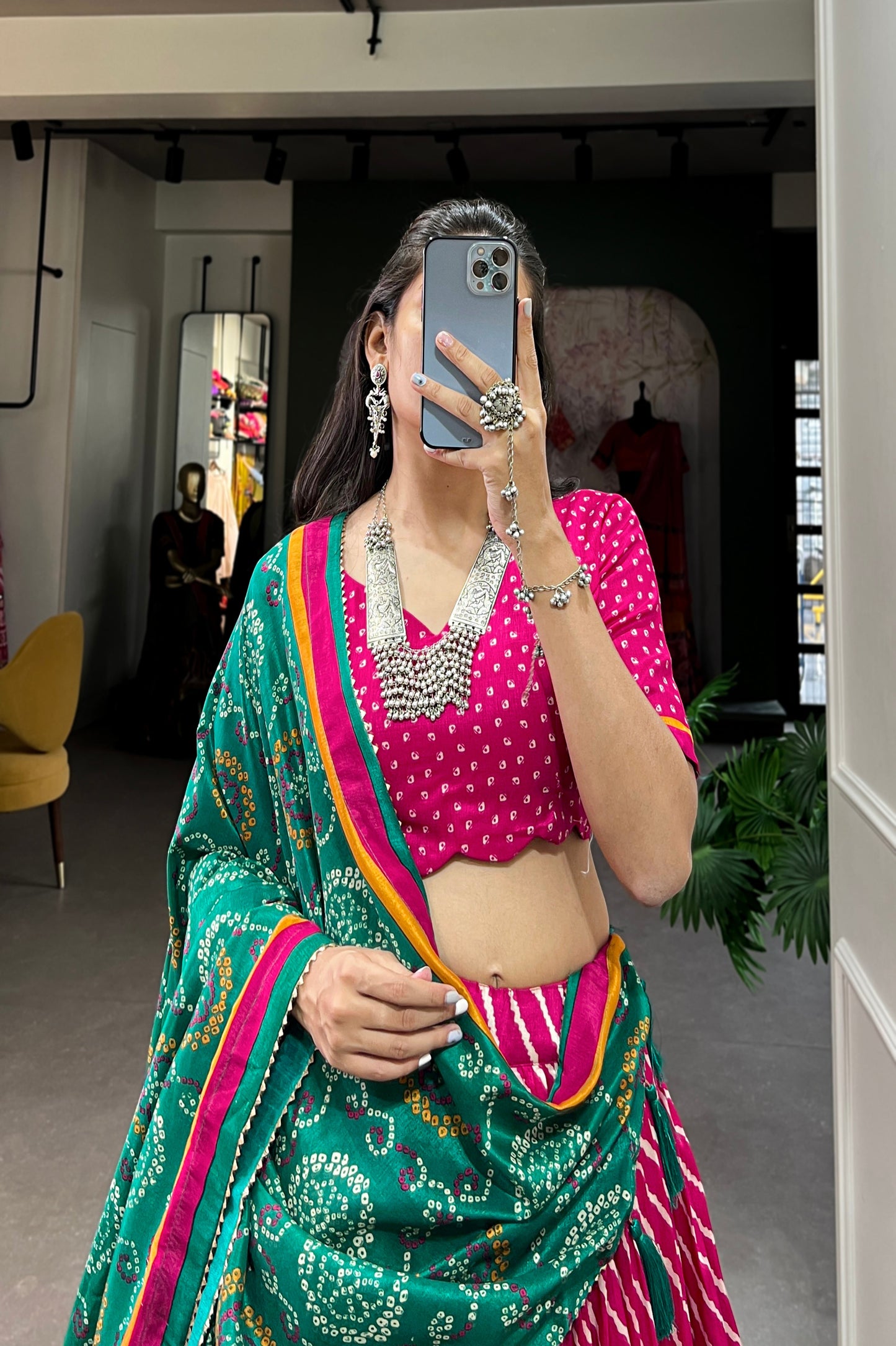 TILTON PREMIUM PATOLA LEHERIYU PRINT LEHENGA CHOLI