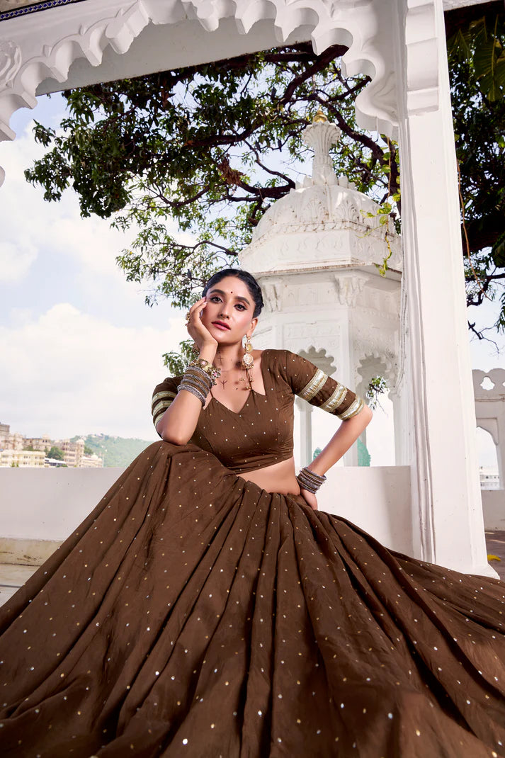 NAVRATRI SPECIAL PURE CHANDERI ZARI WEAVING LEHENGA CHOLI WITH DUPATTA(WD191) (01)
