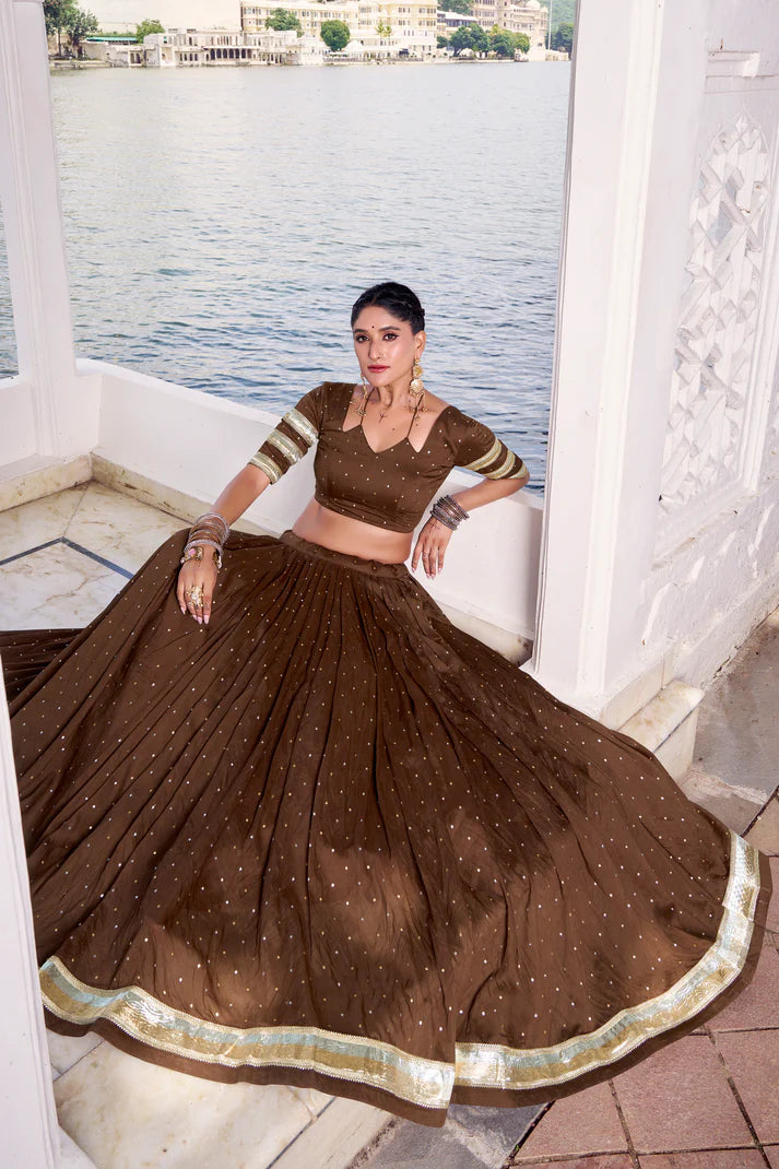 NAVRATRI SPECIAL PURE CHANDERI ZARI WEAVING LEHENGA CHOLI WITH DUPATTA(WD191) (01)