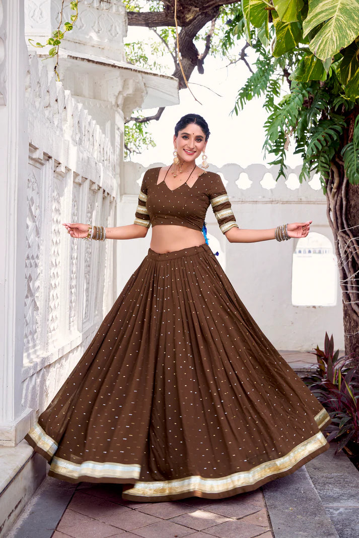 NAVRATRI SPECIAL PURE CHANDERI ZARI WEAVING LEHENGA CHOLI WITH DUPATTA(WD191) (01)