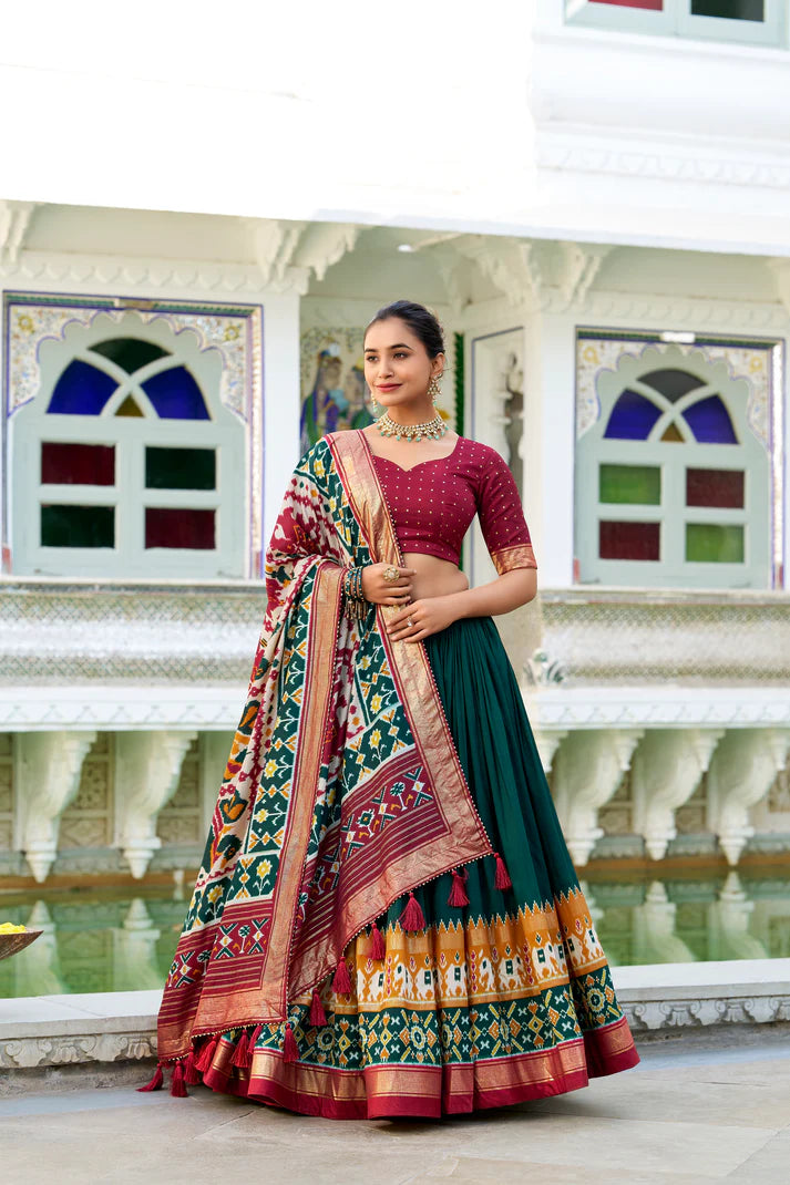 WEDDING SPECIAL PATOLA PRINTED LEHENGA CHOLI(WD128) (01)