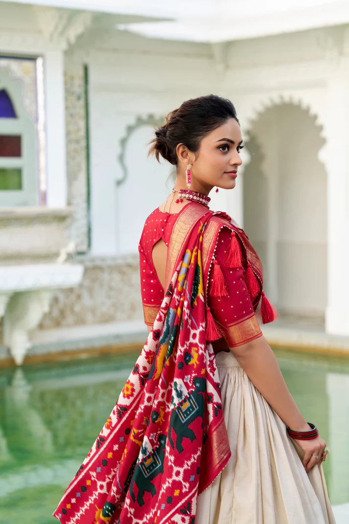 WEDDING SPECIAL PATOLA PRINTED LEHENGA CHOLI(WD128)