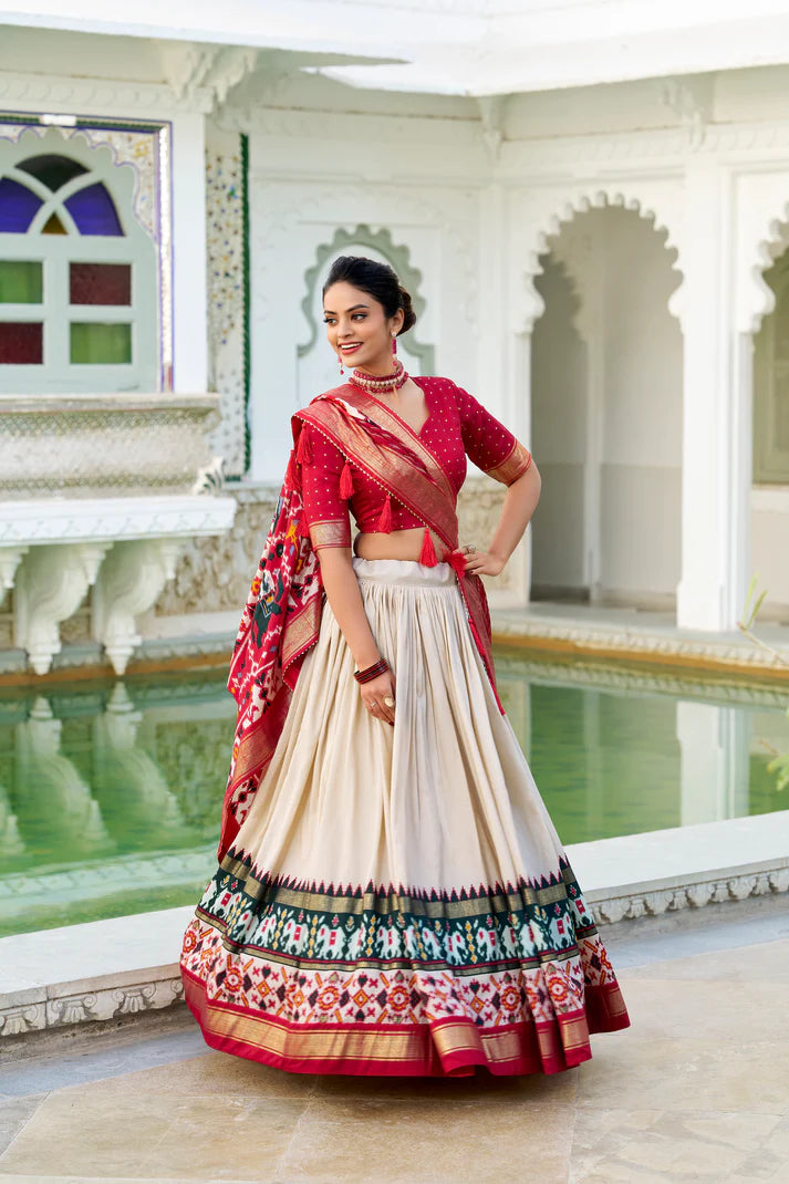 WEDDING SPECIAL PATOLA PRINTED LEHENGA CHOLI(WD128)