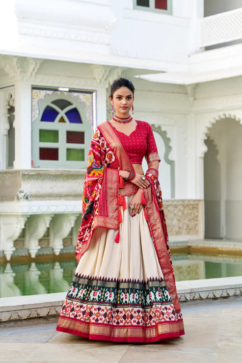 WEDDING SPECIAL PATOLA PRINTED LEHENGA CHOLI(WD128)