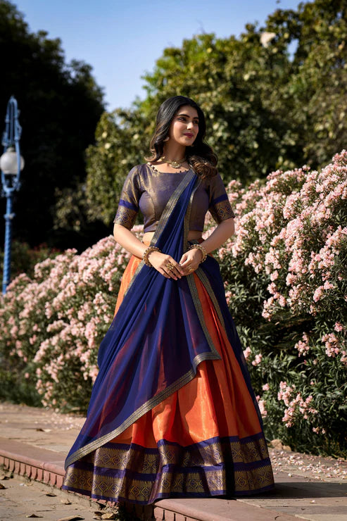 PREMIUM KANCHIPURAM LEHENGA CHOLI SET(WD151)