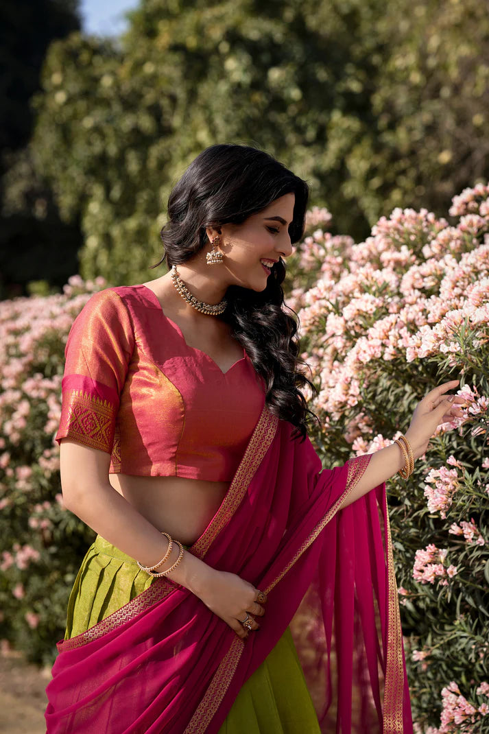 PREMIUM KANCHIPURAM LEHENGA CHOLI SET(WD151) (01)