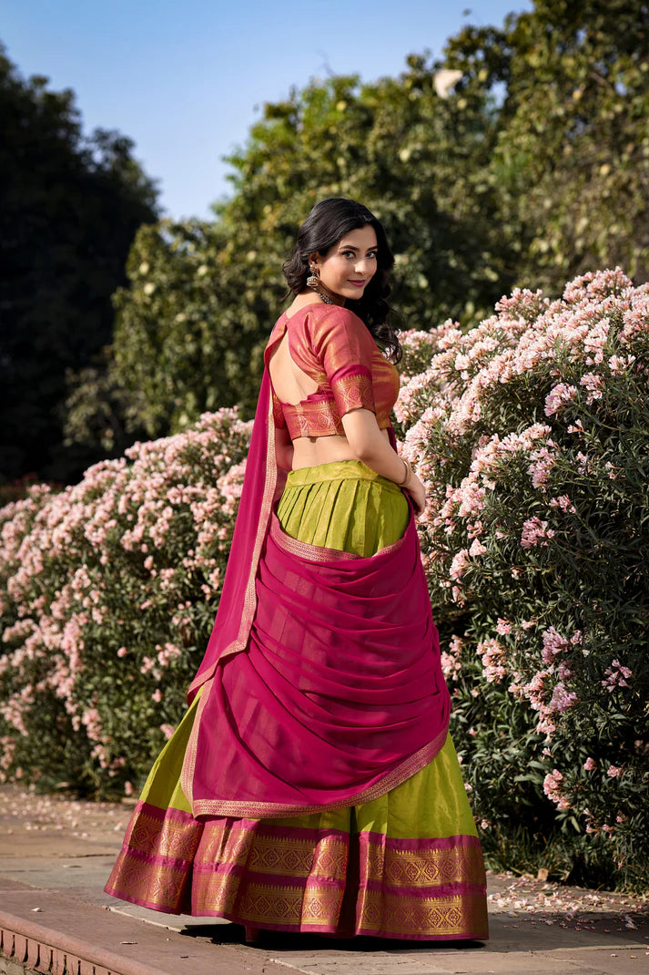 PREMIUM KANCHIPURAM LEHENGA CHOLI SET(WD151) (01)