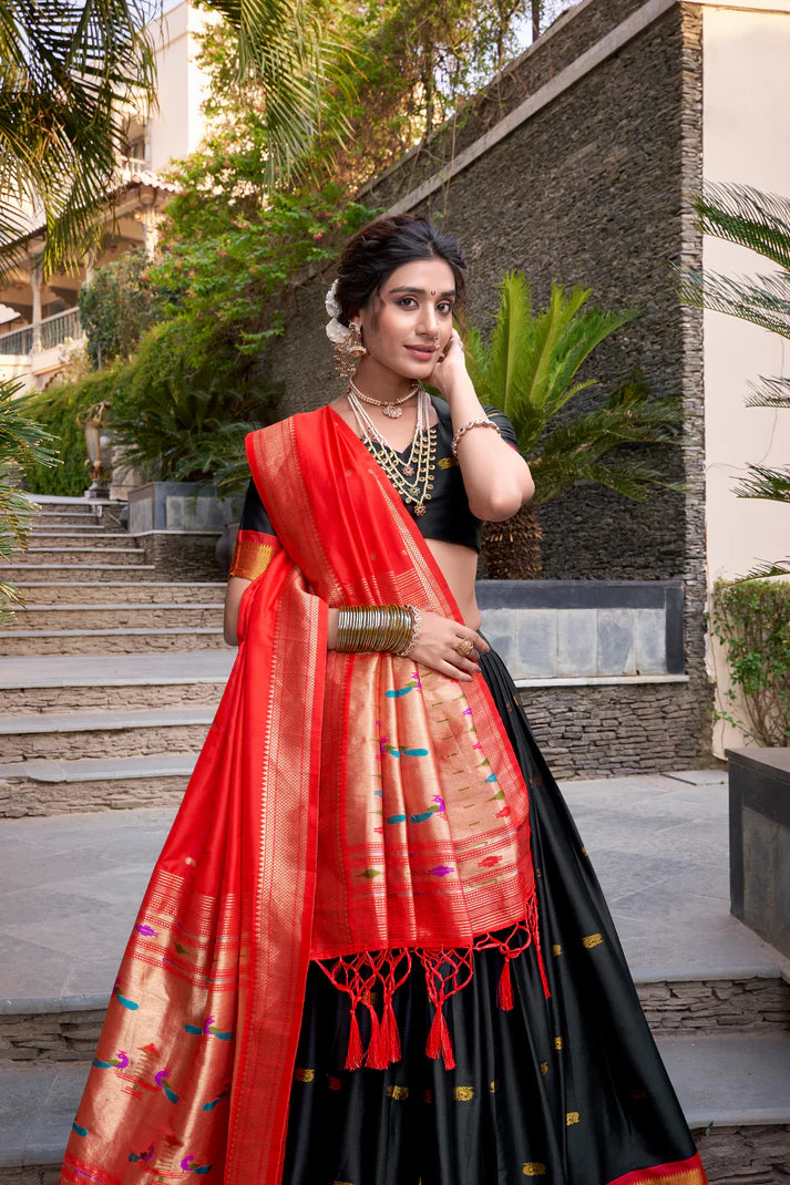 JEQUARD SILK PAITHANI LEHENGA CHOLI WITH DUPATTA(WD65)(01)