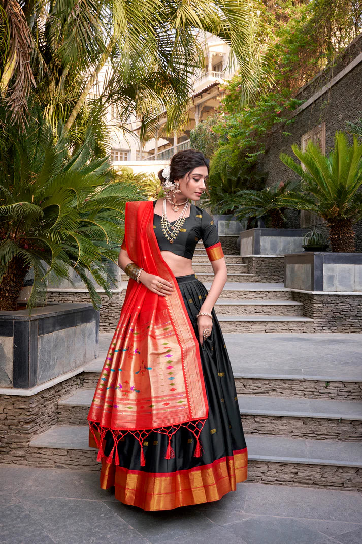 JEQUARD SILK PAITHANI LEHENGA CHOLI WITH DUPATTA(WD65)(01)
