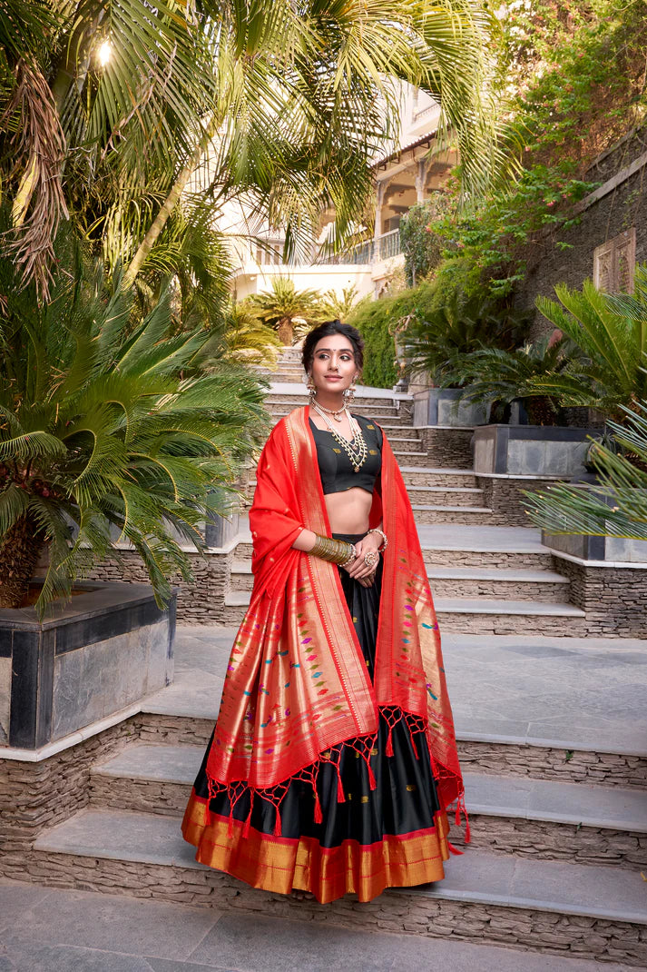 JEQUARD SILK PAITHANI LEHENGA CHOLI WITH DUPATTA(WD65)(01)