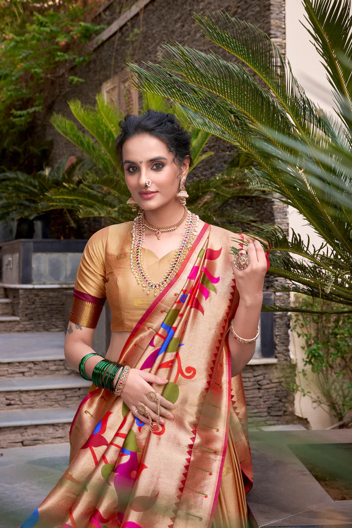 JEQUARD SILK PAITHANI LEHENGA CHOLI WITH DUPATTA(WD65)(02)
