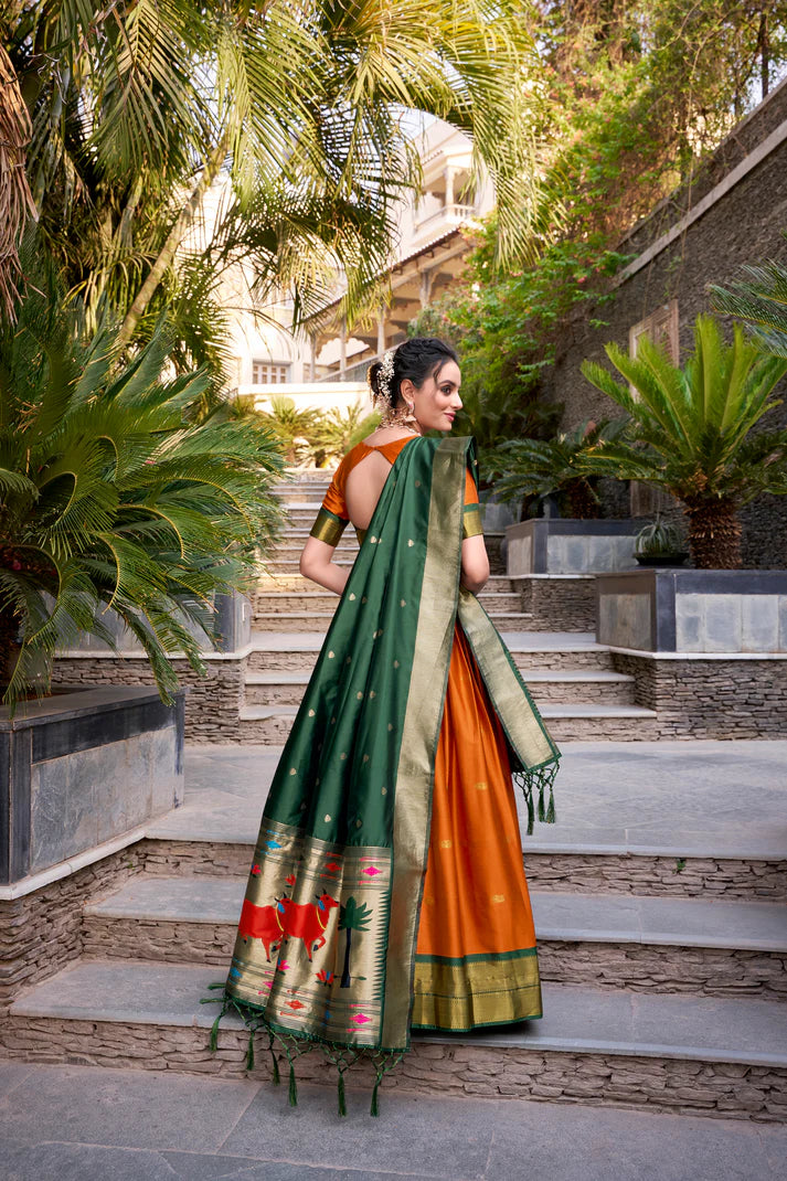 JEQUARD SILK PAITHANI LEHENGA CHOLI WITH DUPATTA(WD65)