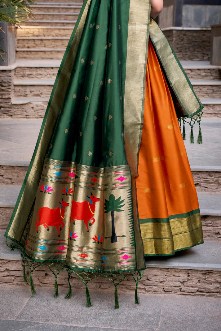 JEQUARD SILK PAITHANI LEHENGA CHOLI WITH DUPATTA(WD65)