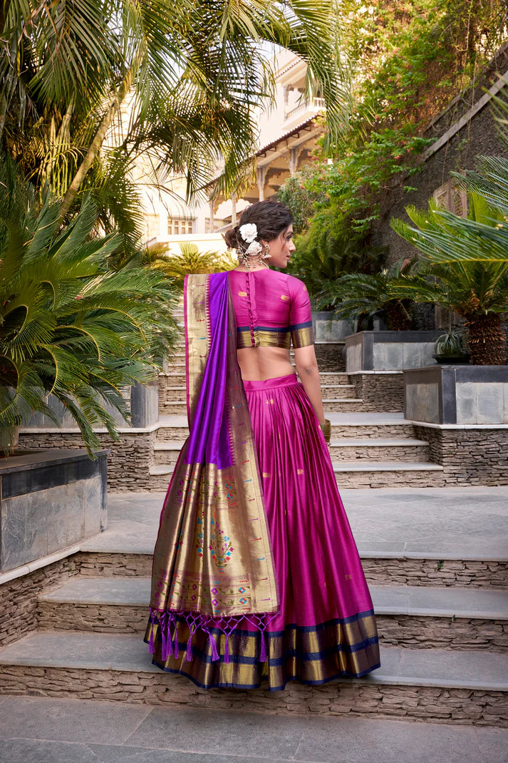 JEQUARD SILK PAITHANI LEHENGA CHOLI WITH DUPATTA(WD65)(03)