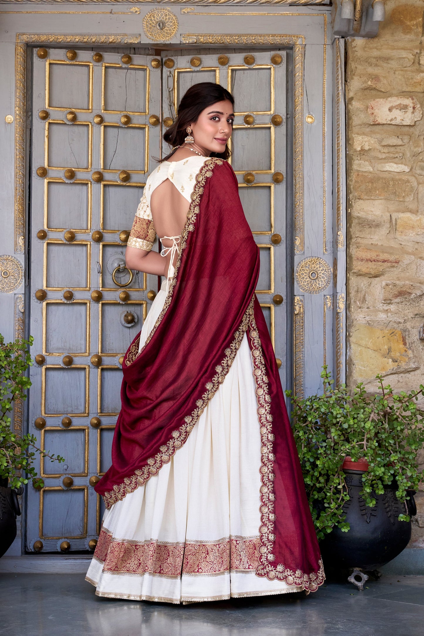 VICHITRA SILK ZARI WEAVINGWORK LEHENGA CHOLI WITH DUPATTA (WDN126)