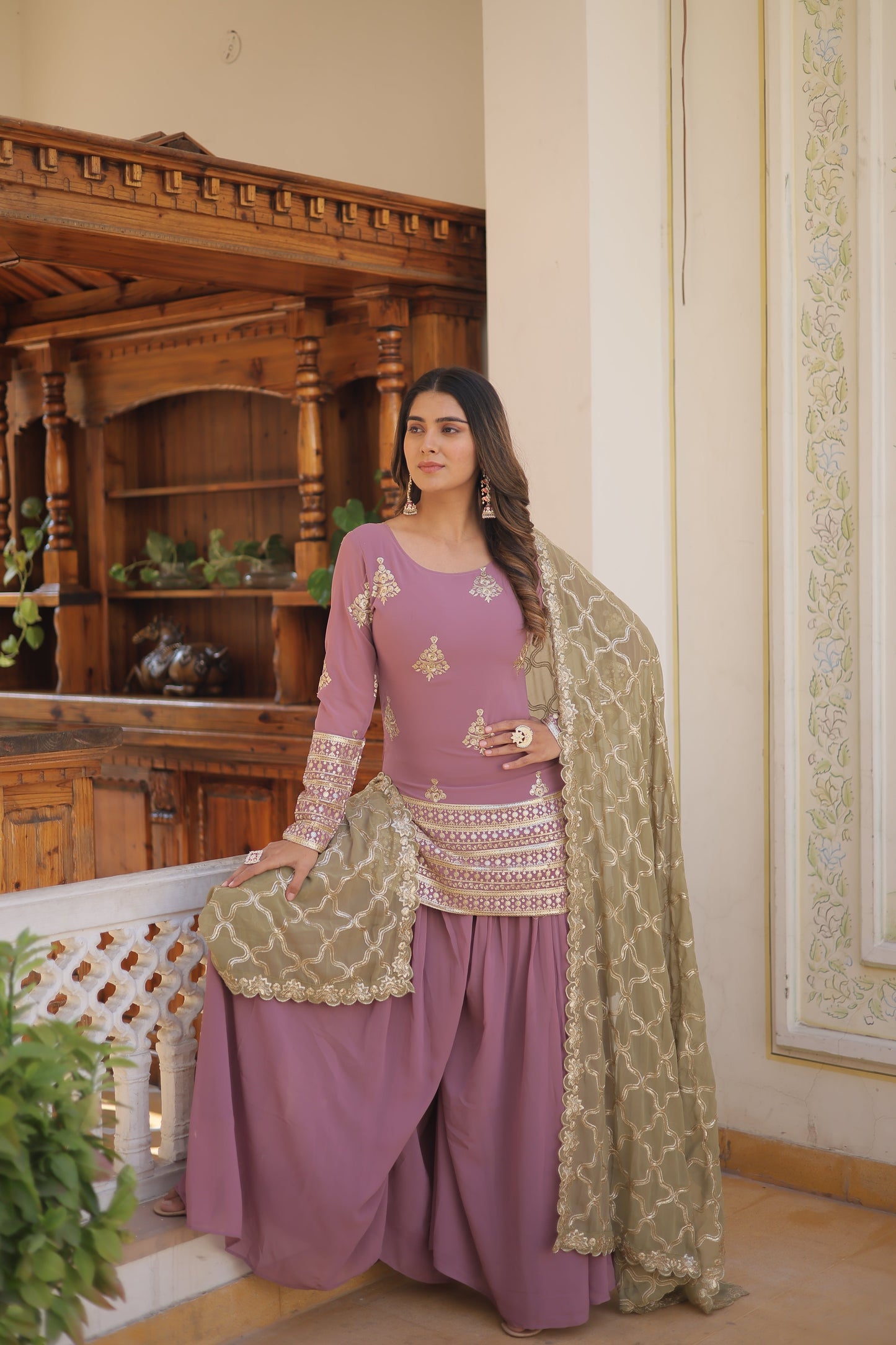 PREMIUM DESIGNER READYMADE KURTI-PLAZOO-DUPATTA