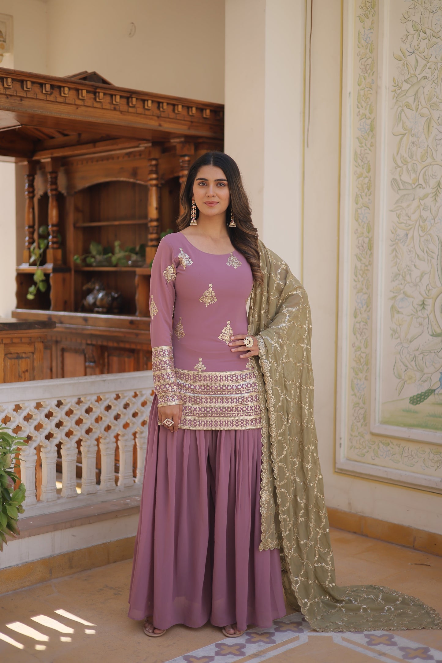 PREMIUM DESIGNER READYMADE KURTI-PLAZOO-DUPATTA