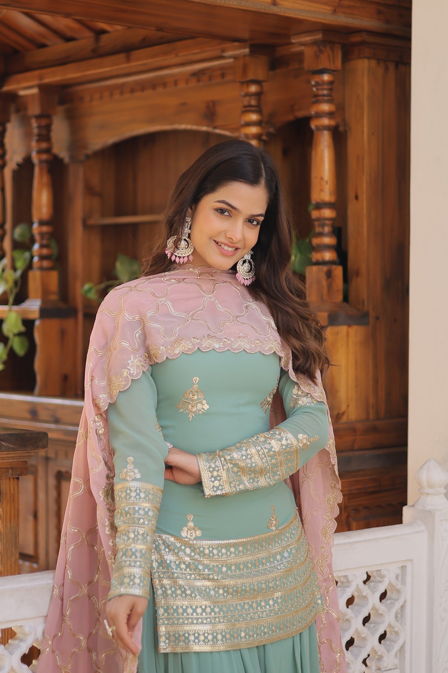 PREMIUM DESIGNER READYMADE KURTI-PLAZOO-DUPATTA