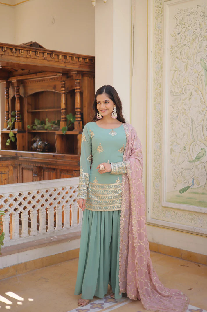 PREMIUM DESIGNER READYMADE KURTI-PLAZOO-DUPATTA (WD166) (01)