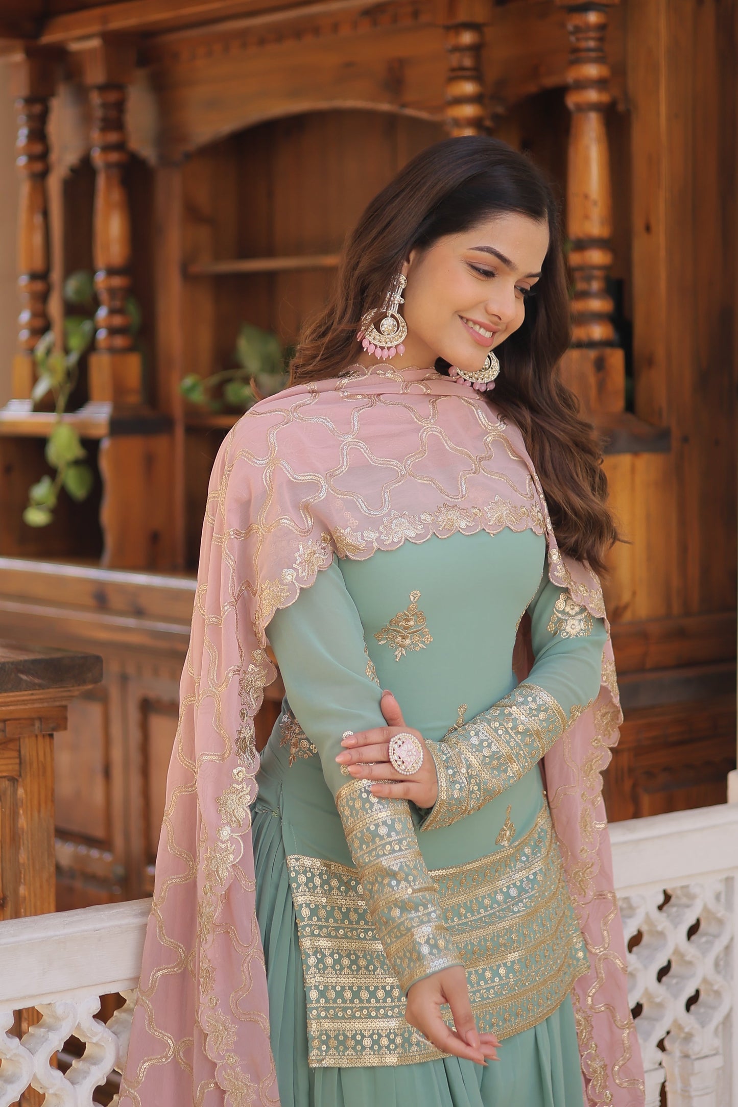 PREMIUM DESIGNER READYMADE KURTI-PLAZOO-DUPATTA