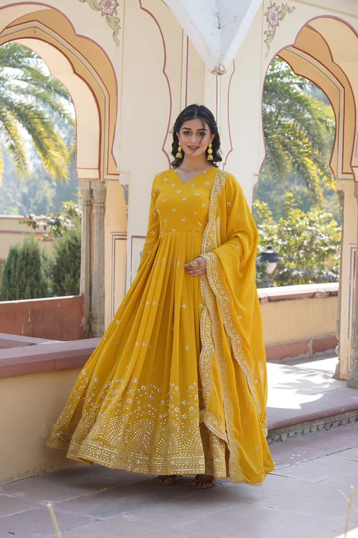 BEAUTIFUL STYLISH DESIGNER GOWN WITH DUPATTA SET(WD167)
