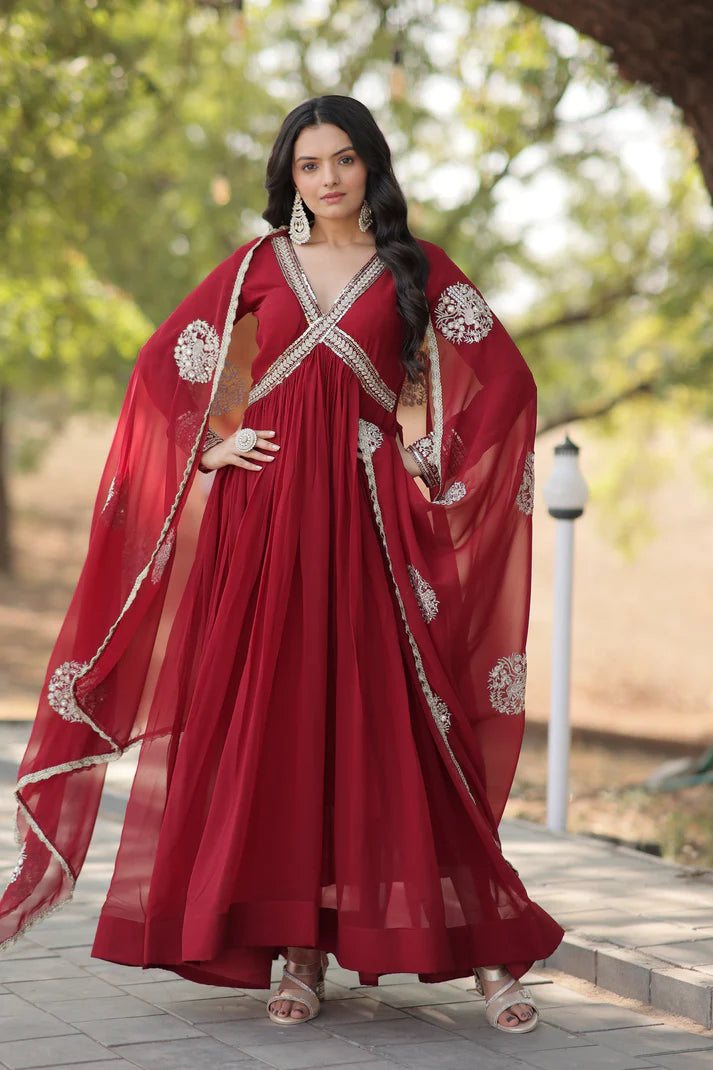 PREMIUM DESIGNER GGOWN WITH DUPATTA (WD37)