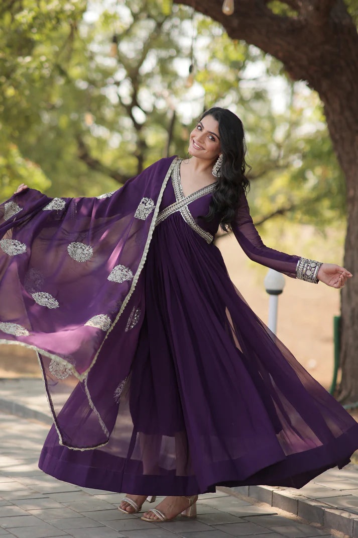 PREMIUM DESIGNER GGOWN WITH DUPATTA (WD37) (01)