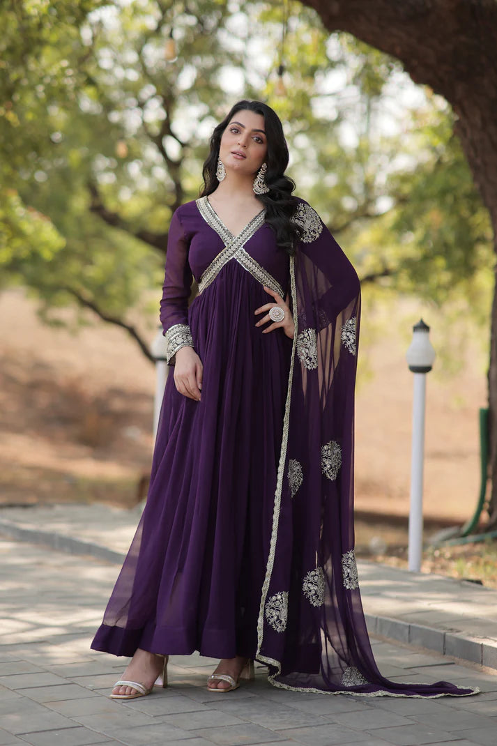 PREMIUM DESIGNER GGOWN WITH DUPATTA (WD37) (01)