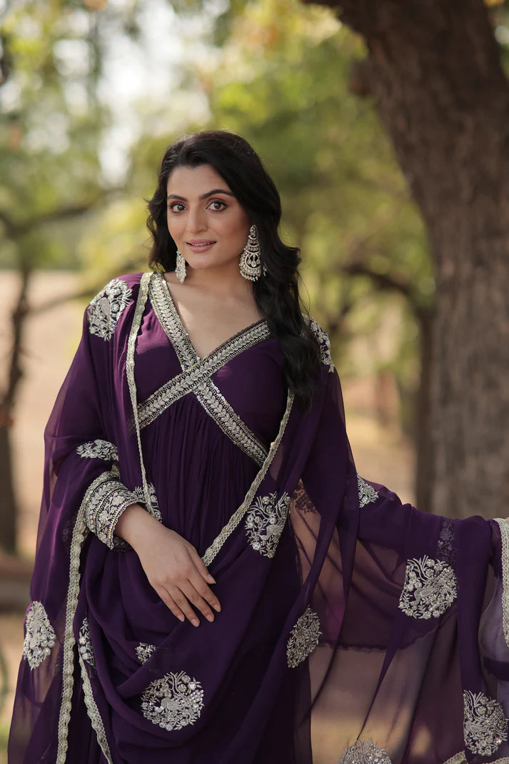 PREMIUM DESIGNER GGOWN WITH DUPATTA (WD37) (01)
