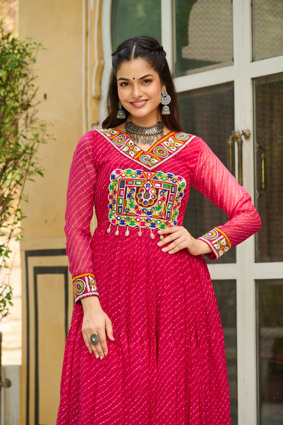 LAHERIYA PRINT PATCHWORK GOWN (WD185) 01