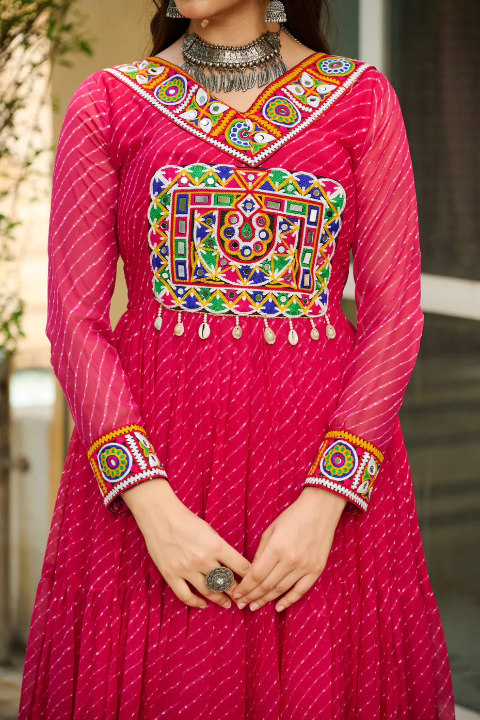 LAHERIYA PRINT PATCHWORK GOWN (WD185) 01