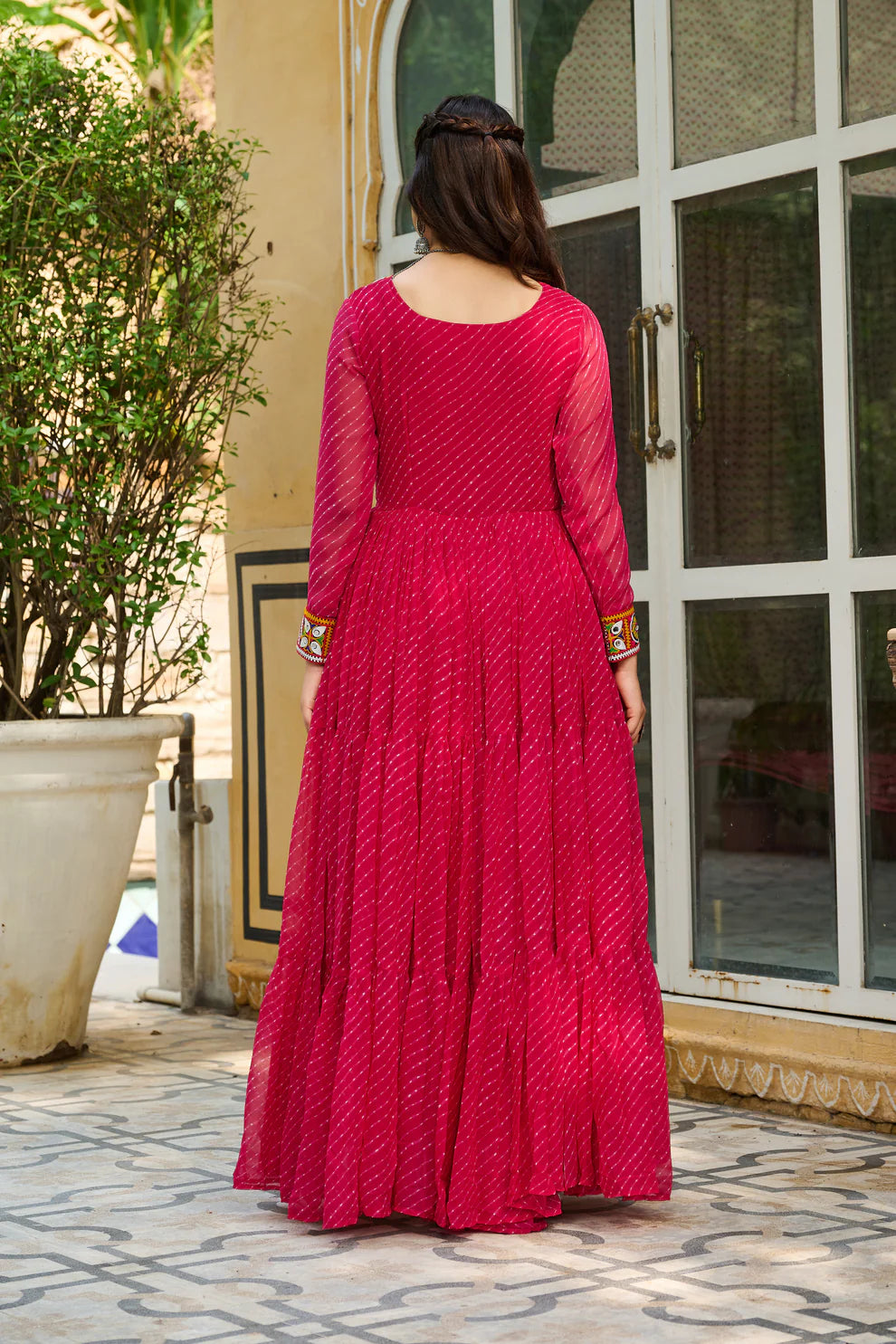 LAHERIYA PRINT PATCHWORK GOWN (WD185) 01
