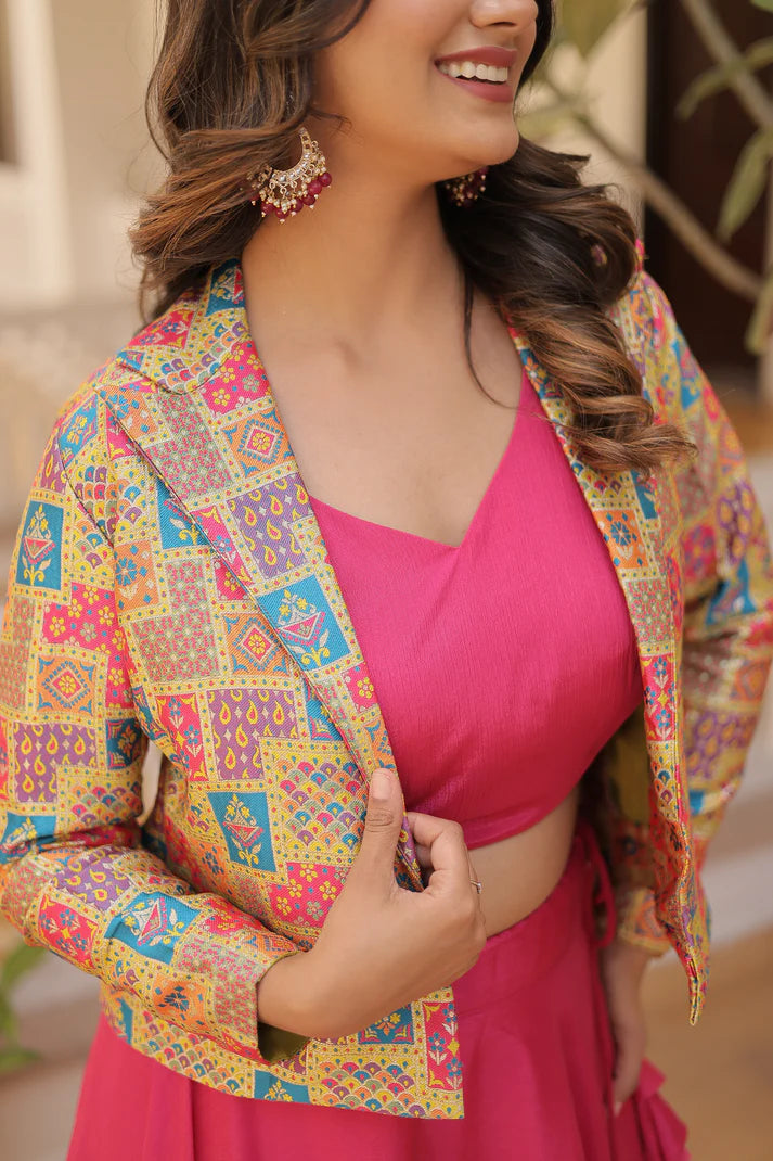 PREMIUM DESIGNER LEHENGA CHOLI WITH KOTI(WD155)