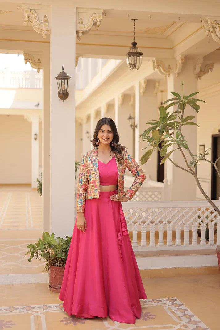 PREMIUM DESIGNER LEHENGA CHOLI WITH KOTI(WD155)
