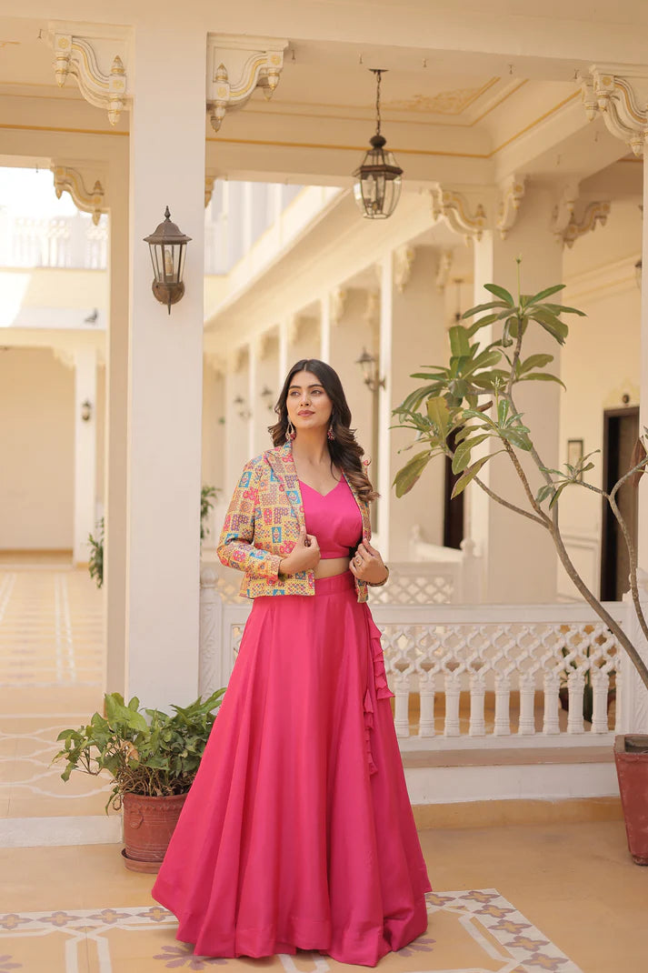 PREMIUM DESIGNER LEHENGA CHOLI WITH KOTI(WD155)
