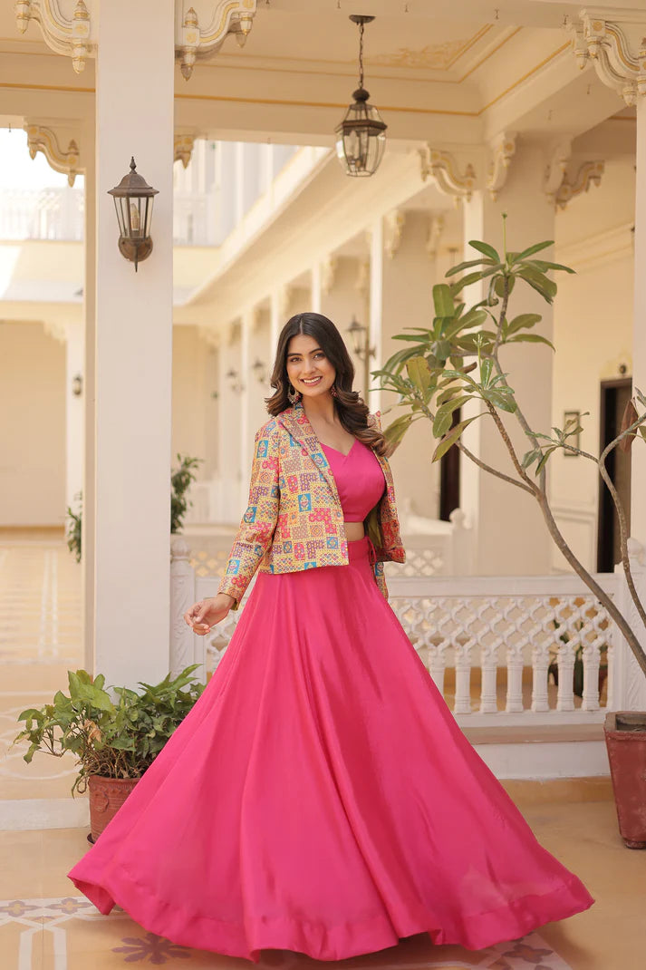 PREMIUM DESIGNER LEHENGA CHOLI WITH KOTI(WD155)