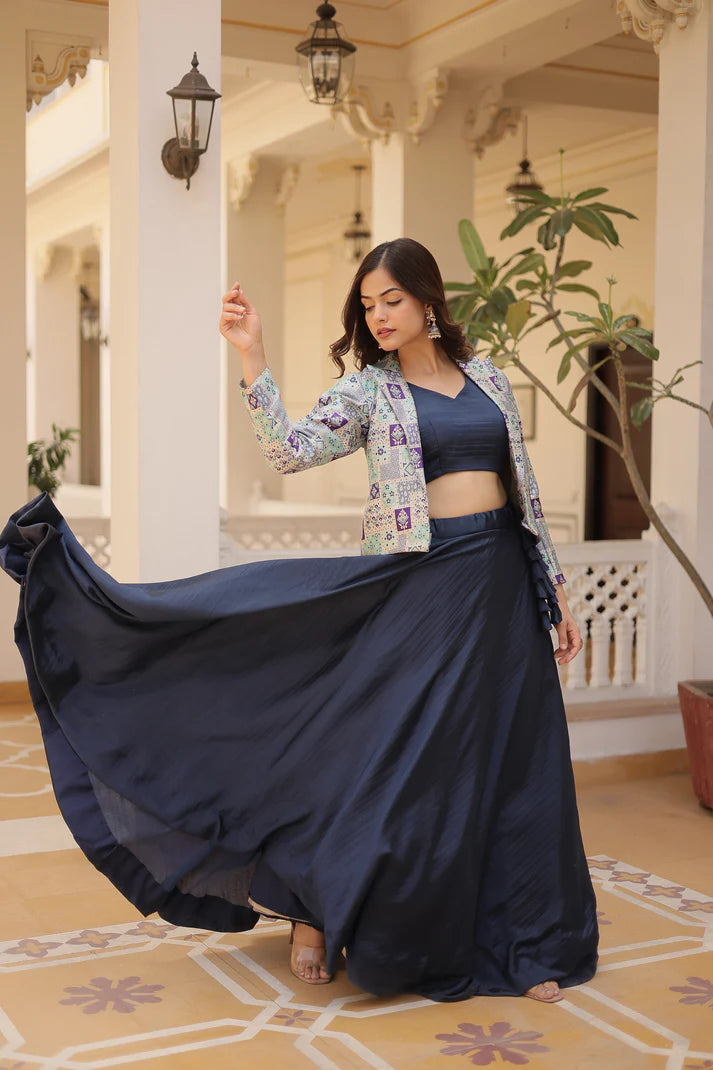 PREMIUM DESIGNER LEHENGA CHOLI WITH KOTI(WD155) (01)