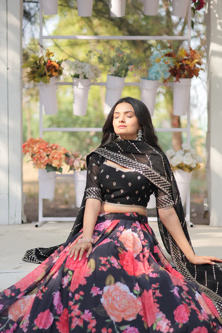 FESTIVE SPECIAL DIGITAL PRINTED LEHENGA SET(WD150)