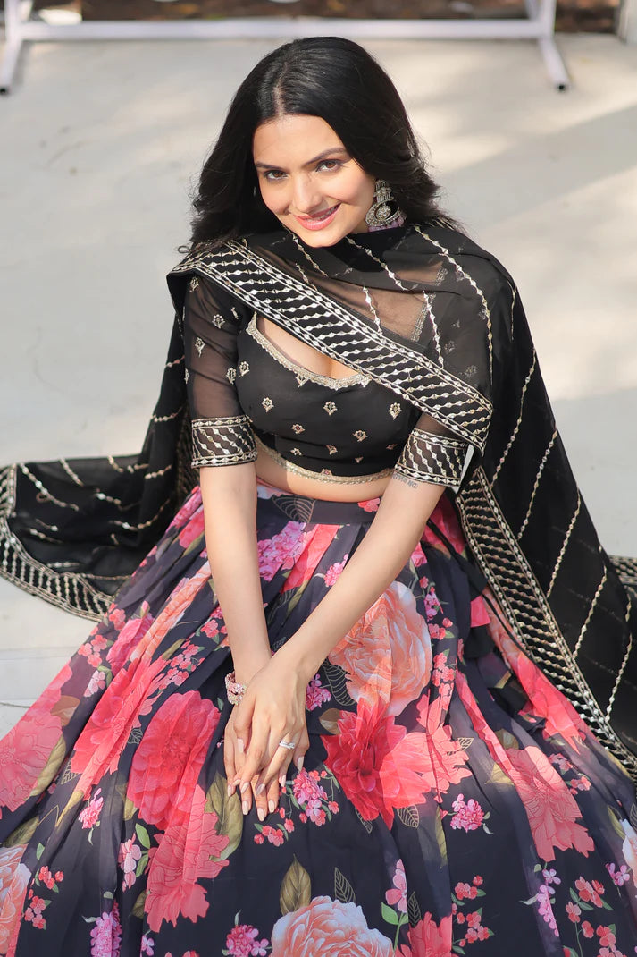 FESTIVE SPECIAL DIGITAL PRINTED LEHENGA SET(WD150)