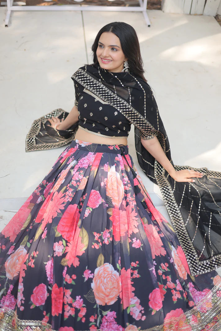 FESTIVE SPECIAL DIGITAL PRINTED LEHENGA SET(WD150)