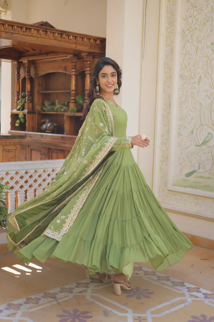 premium gown with dupatta(WD15) (01)