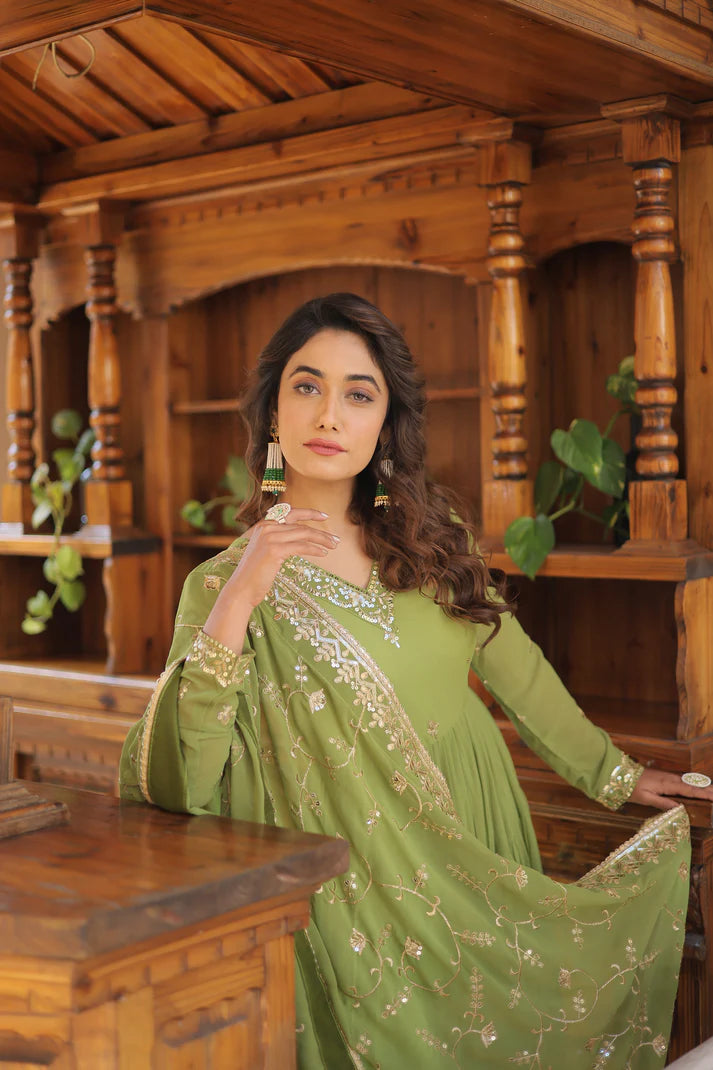premium gown with dupatta(WD15) (01)