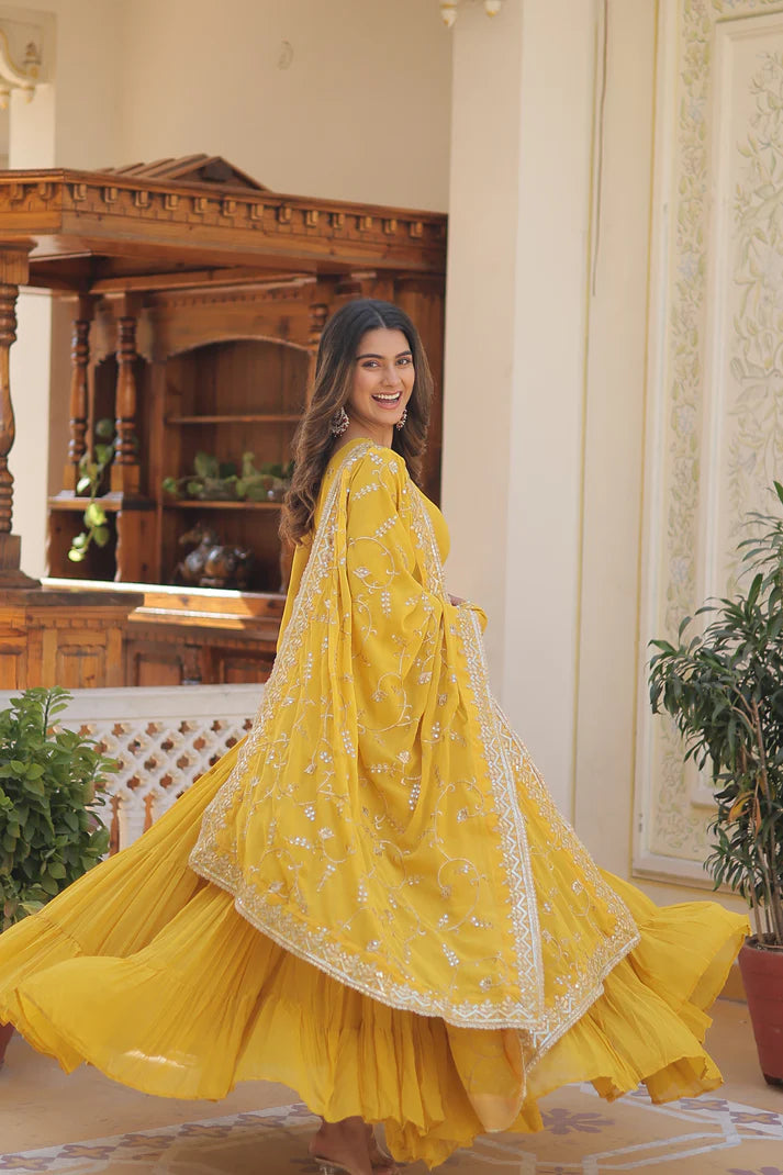 premium gown with dupatta(WD15)