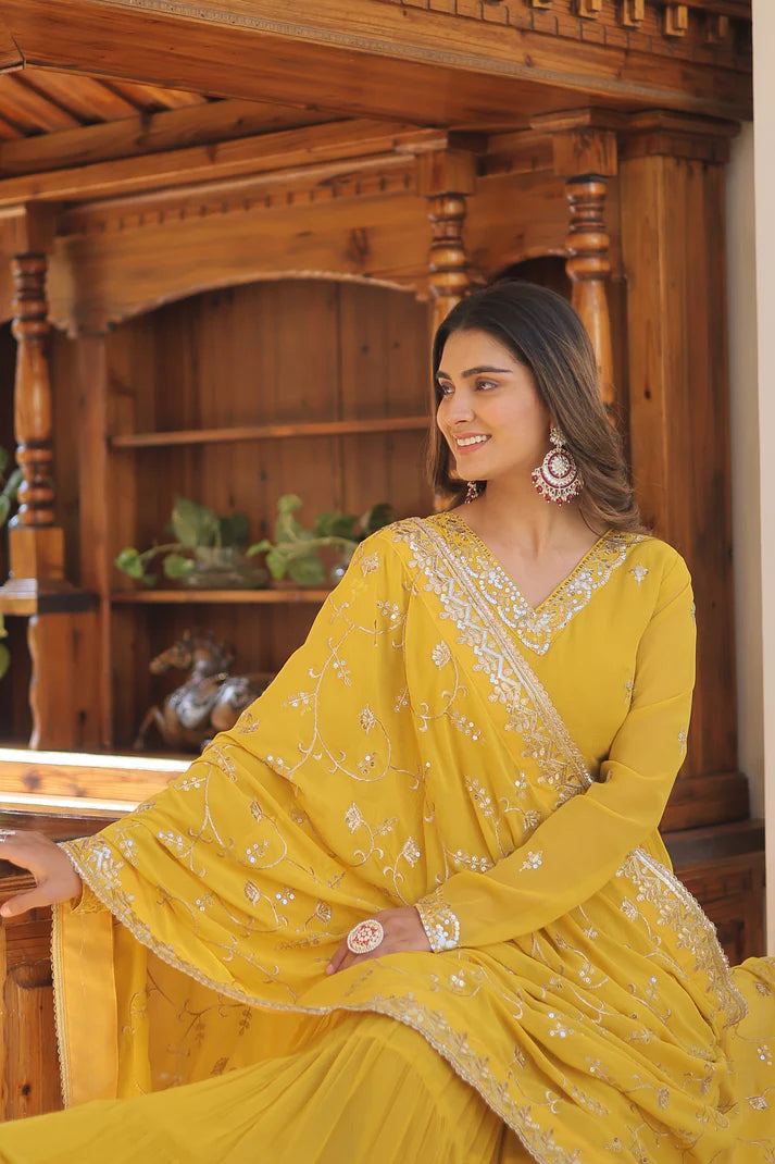 premium gown with dupatta(WD15)