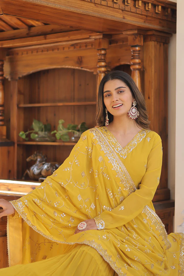 premium gown with dupatta(WD15)