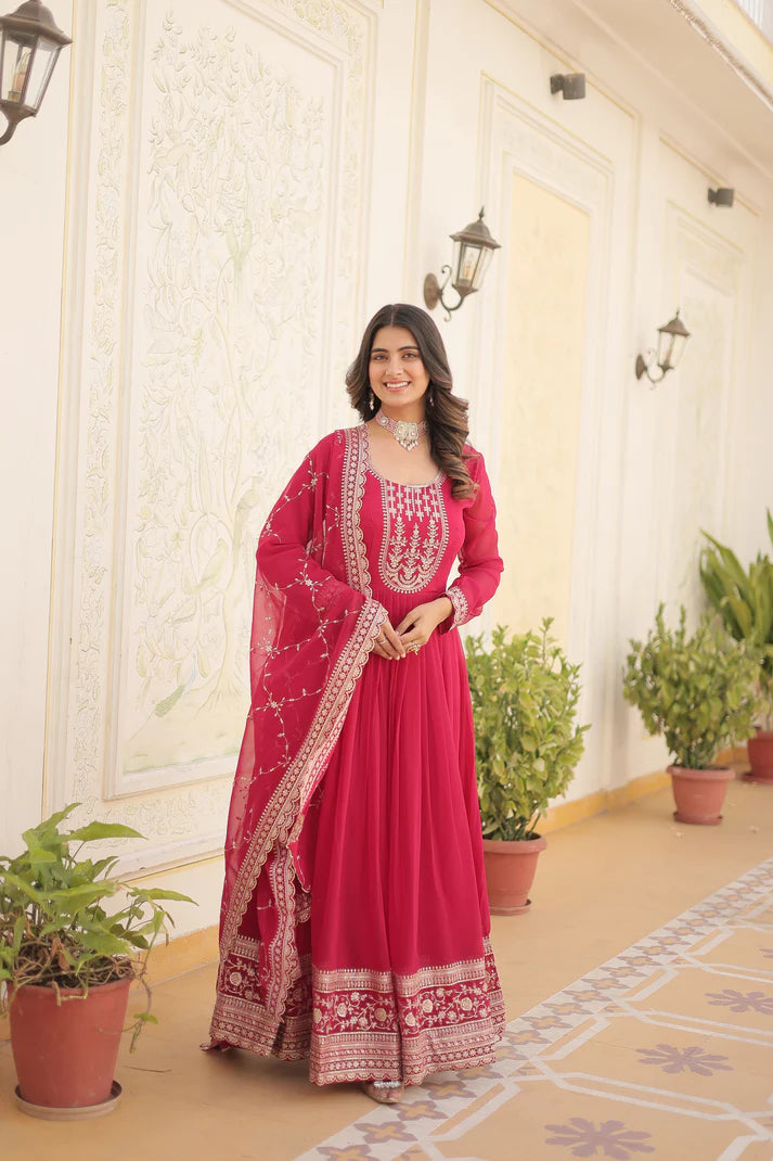 PREMIUM DESIGNER GOWN WITH DUPATTA(WD03)