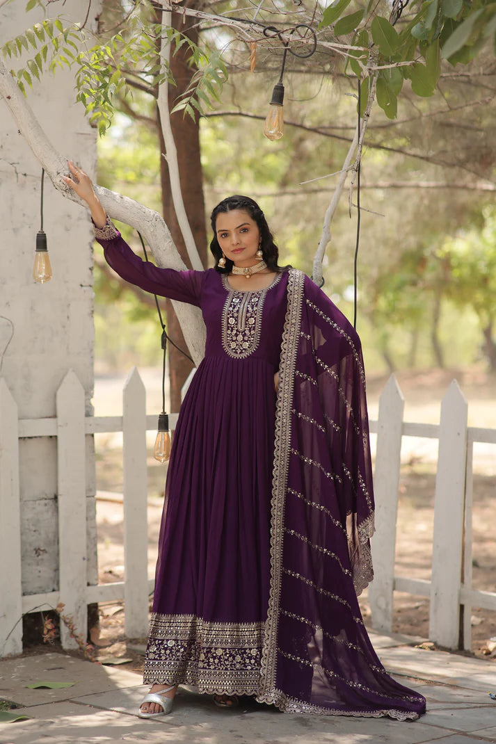 PREMIUM DESIGNER GOWN WITH DUPATTA (WD165) (01)