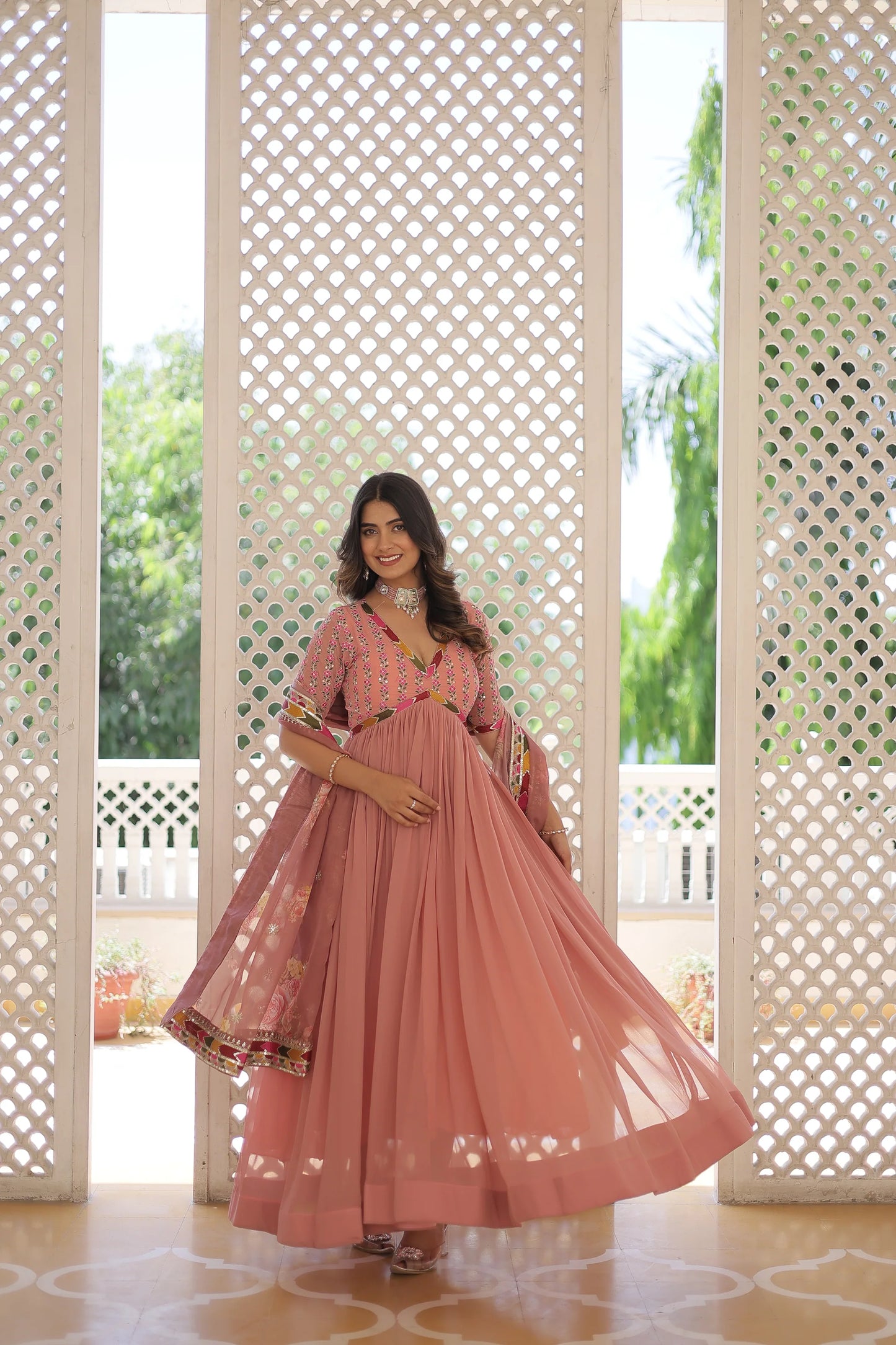 PREMIUM DESIGNER GOWN WITH DUPATTA(WARED342)