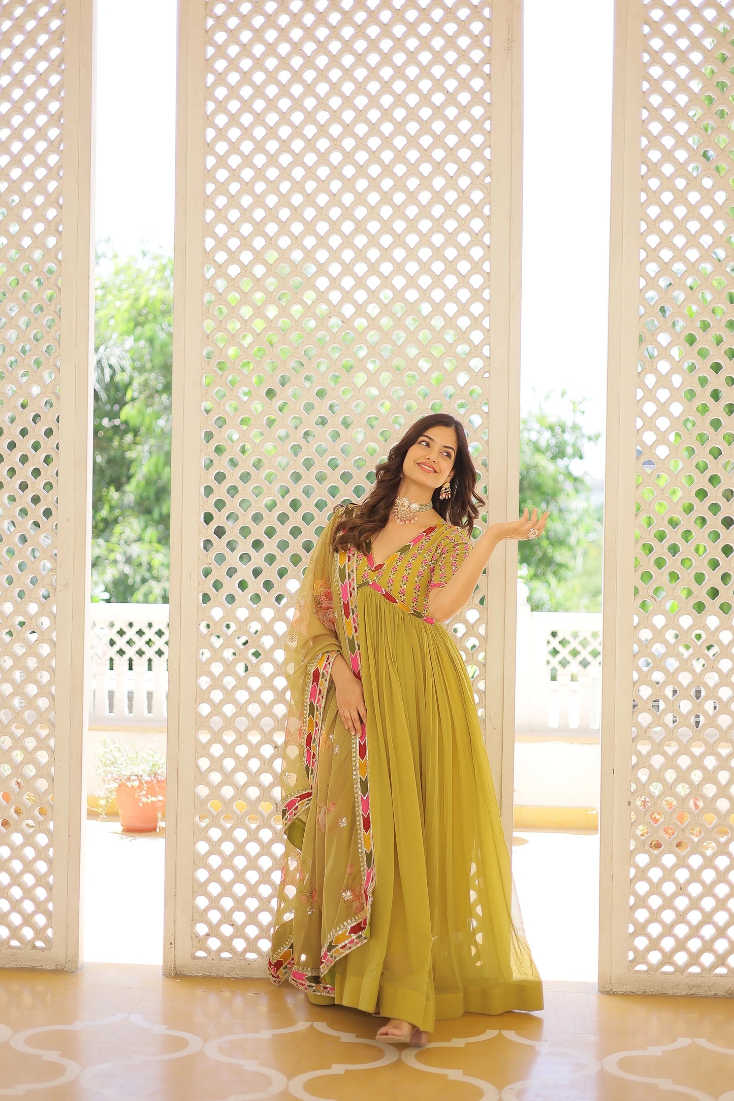 PREMIUM DESIGNER GOWN WITH DUPATTA(WARED343)